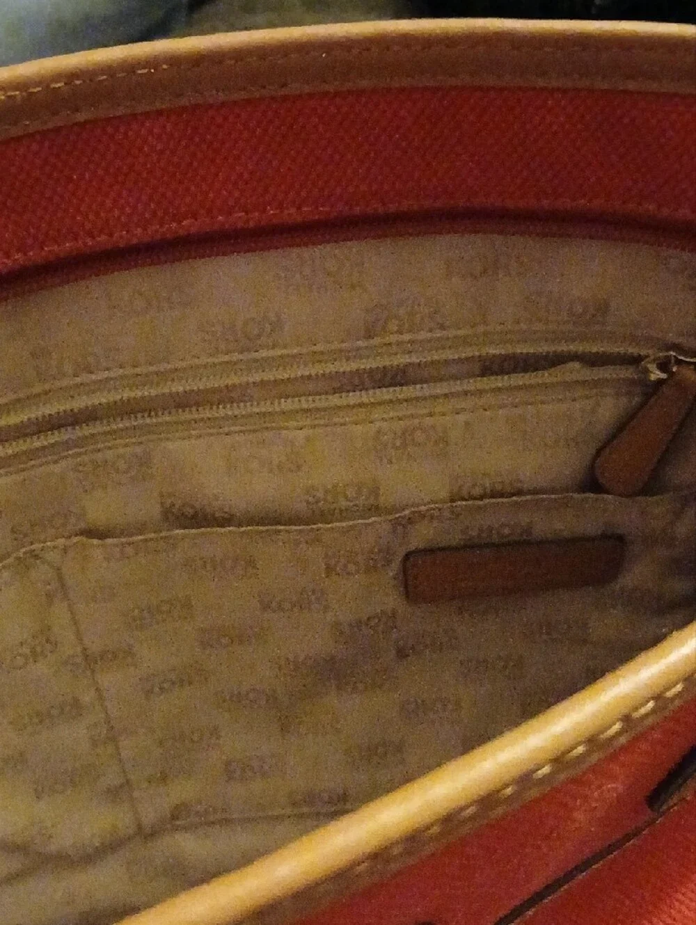 Michael Kors red canvas